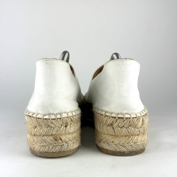 Prada White Canvas Espadrille Flats - size 41/10 US - Picture 9 of 16